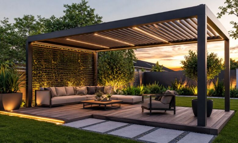 Moderne Pergola für den Garten